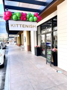Branded eye-level balloons at a brand activation