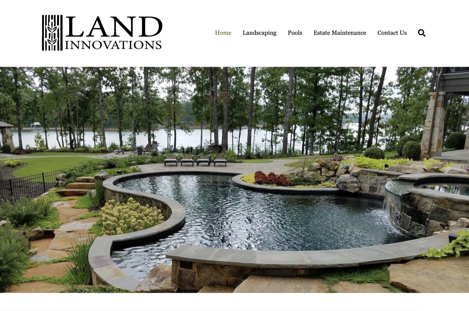 Land Innovations website after