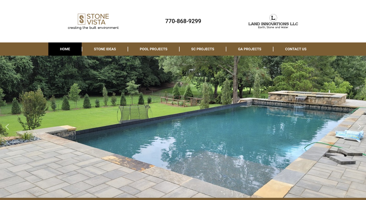 Land Innovations website before